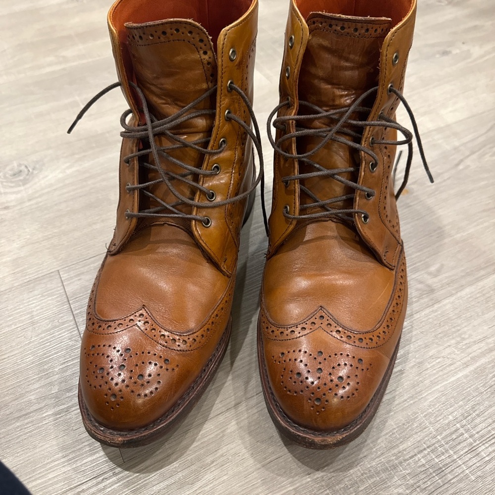 Allen Edmonds Tan Leather Wingtip Boots